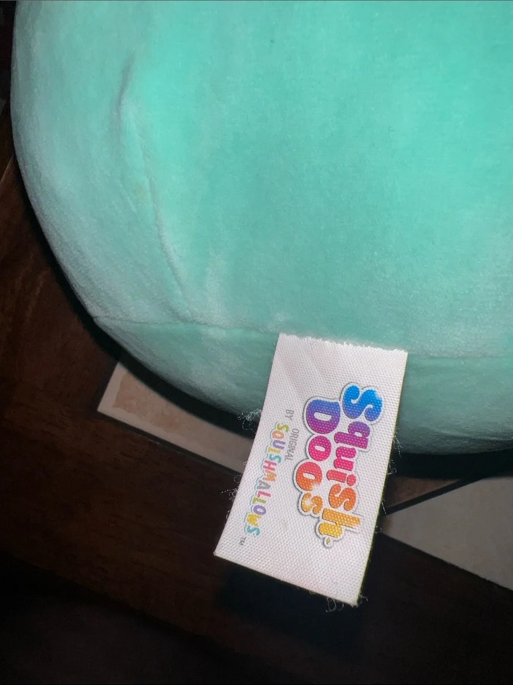Squishmallows Mint Green & White Plush with Rainbow Fuzzy Hair